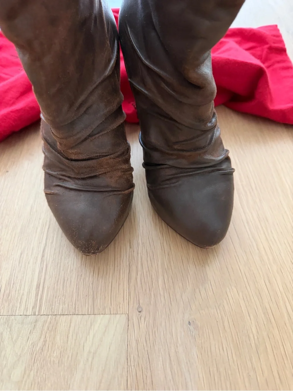 Christian Louboutin Brown Suede Over-the-Knee Boots - Picture 8 of 8